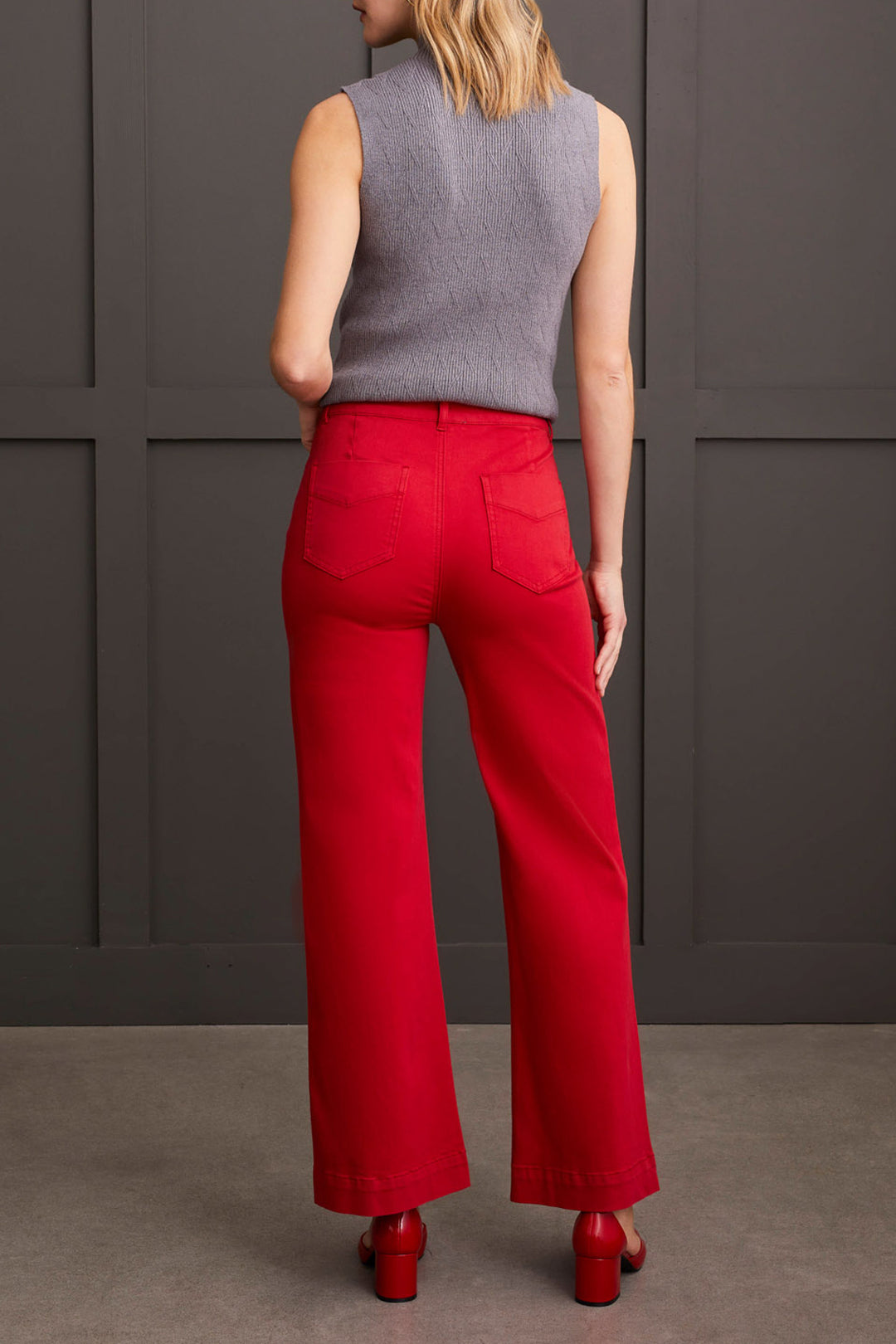 FLY FRONT 5-POCKET PANT - SCARLET