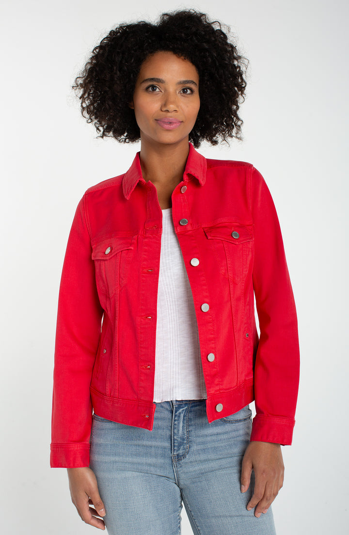 CLASSIC JEAN JACKET - CHERRY ROSE