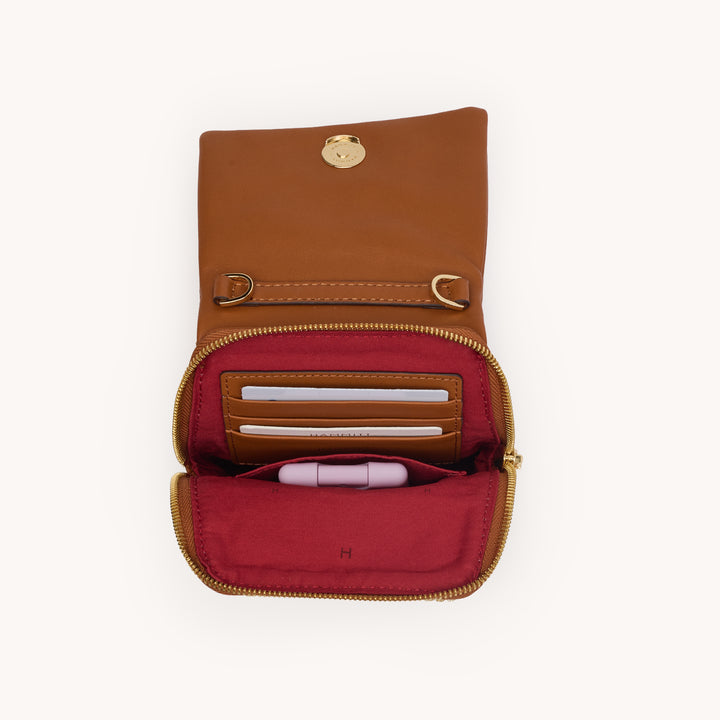 HAMMITT VIP MOBILE - COCOA RAFFIA/GOLD