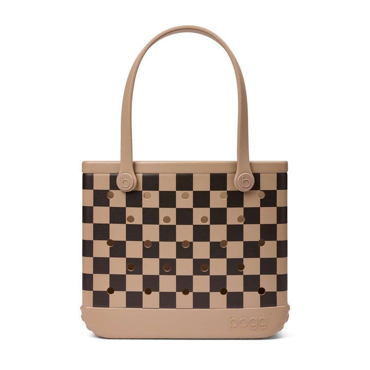 BABY CHECKERED BOGG BAG - CAMEL/HOT COCOA