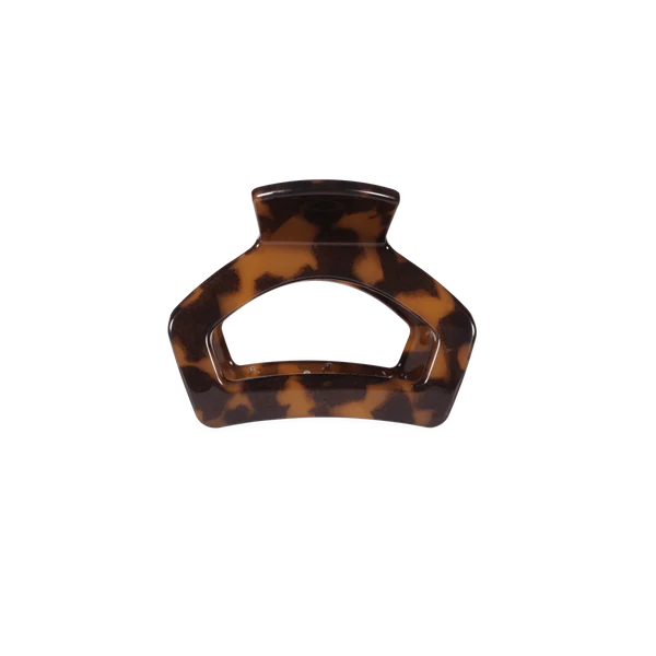 TELETIES PETITE OPEN HAIR CLIP - TORTOISE