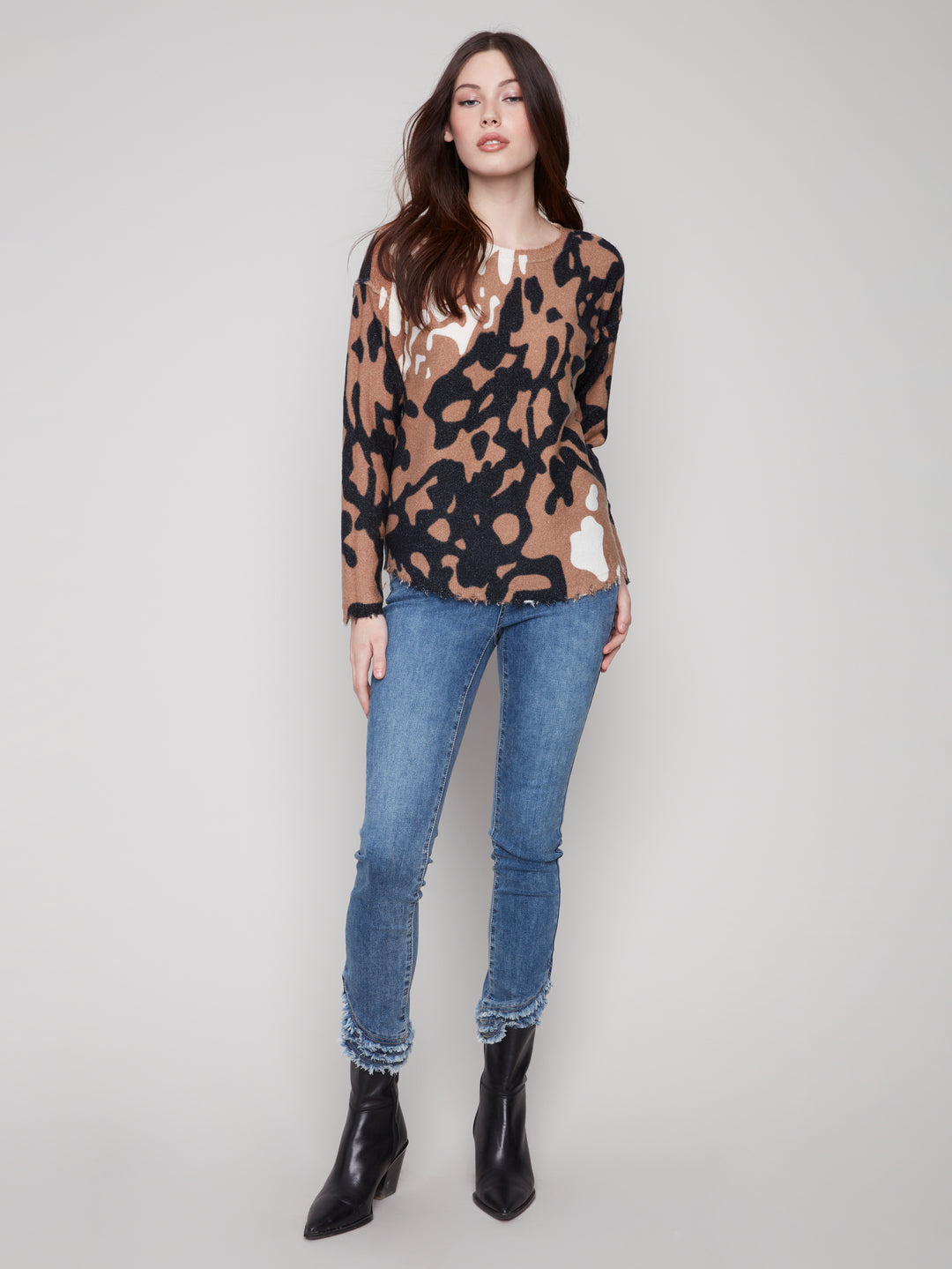 PRINTED REVERSIBLE SWEATER - SPOTS