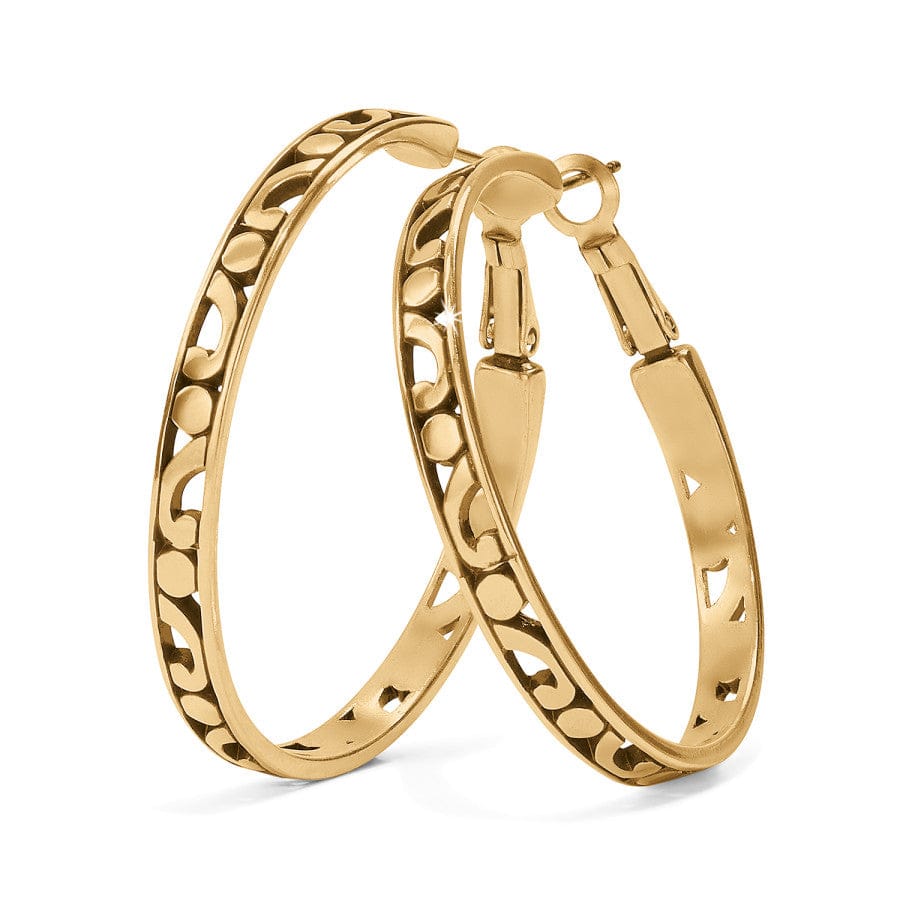 CONTEMPO LARGE HOOP EARRINGS - GOLD -