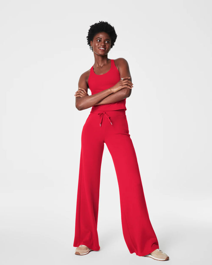 SPANX AIRESSENTIALS WIDE LEG PANT - RED