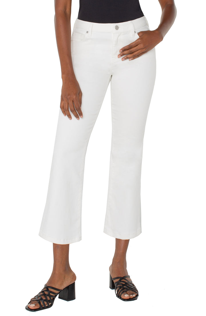 HANNAH CROP FLARE 25.5" INSEAM - WHITE