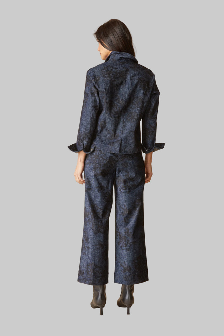 LUXE CORD BOYFRIEND JACKET - NAVY