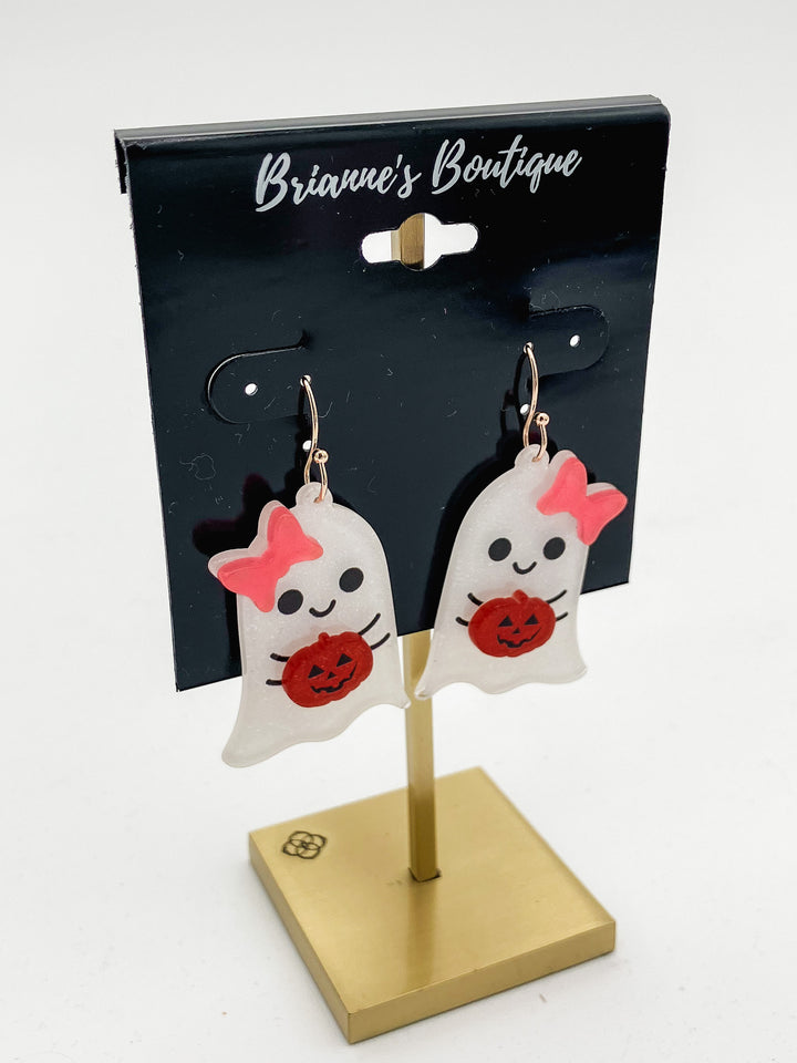ACRYLIC GHOST DROP EARRINGS
