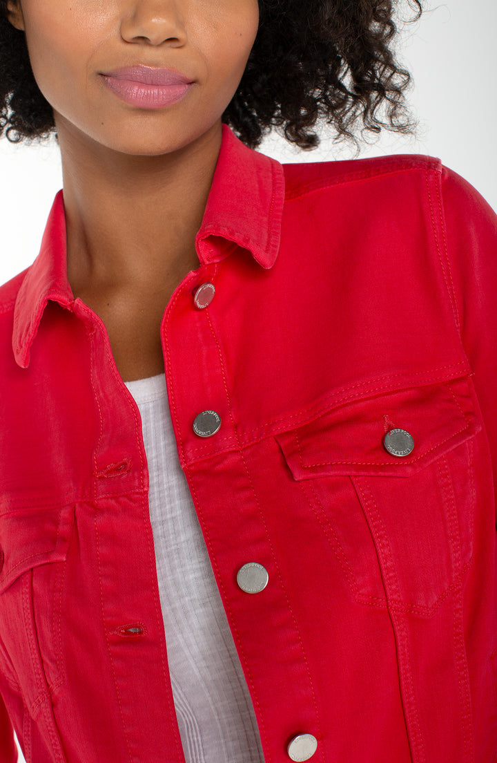 CLASSIC JEAN JACKET - CHERRY ROSE