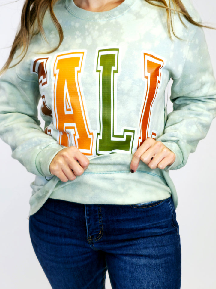 FALL LOVER SWEATSHIRT - SAGE GALAXY