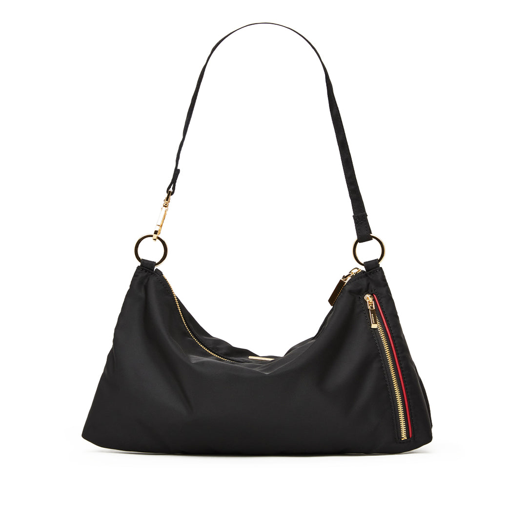 HAMMITT MEDIUM KYLE HANDBAG - BLACK NYLON CARGO/GOLD