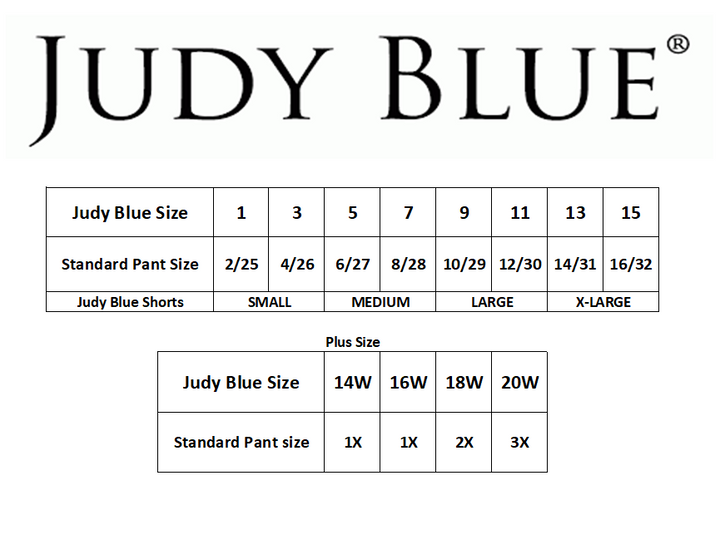 JUDY BLUE HW TUMMY CONTROL CUFF CAPRI - MEDIUM - 23" INSEAM