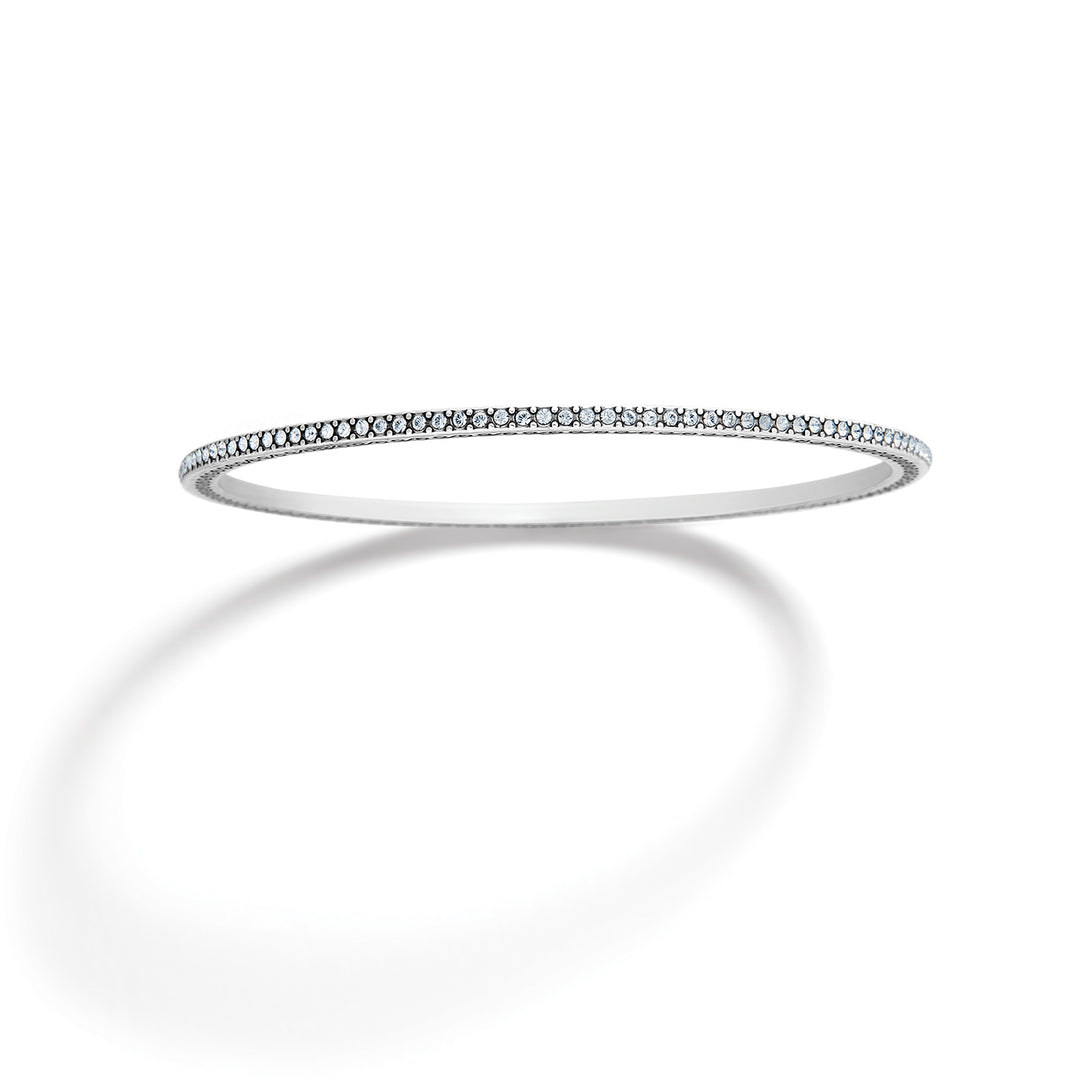 MERIDIAN THIN BANGLE - SILVER