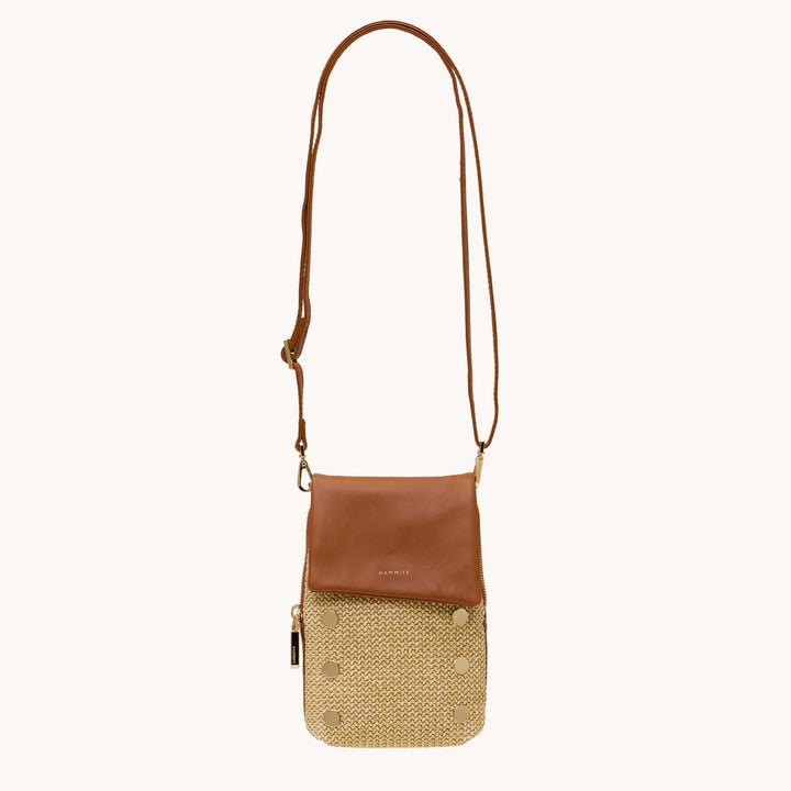 HAMMITT VIP MOBILE - COCOA RAFFIA/GOLD