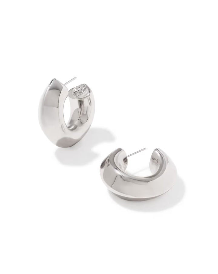 KENDRA SCOTT EMBRY HOOP EARRINGS - SILVER