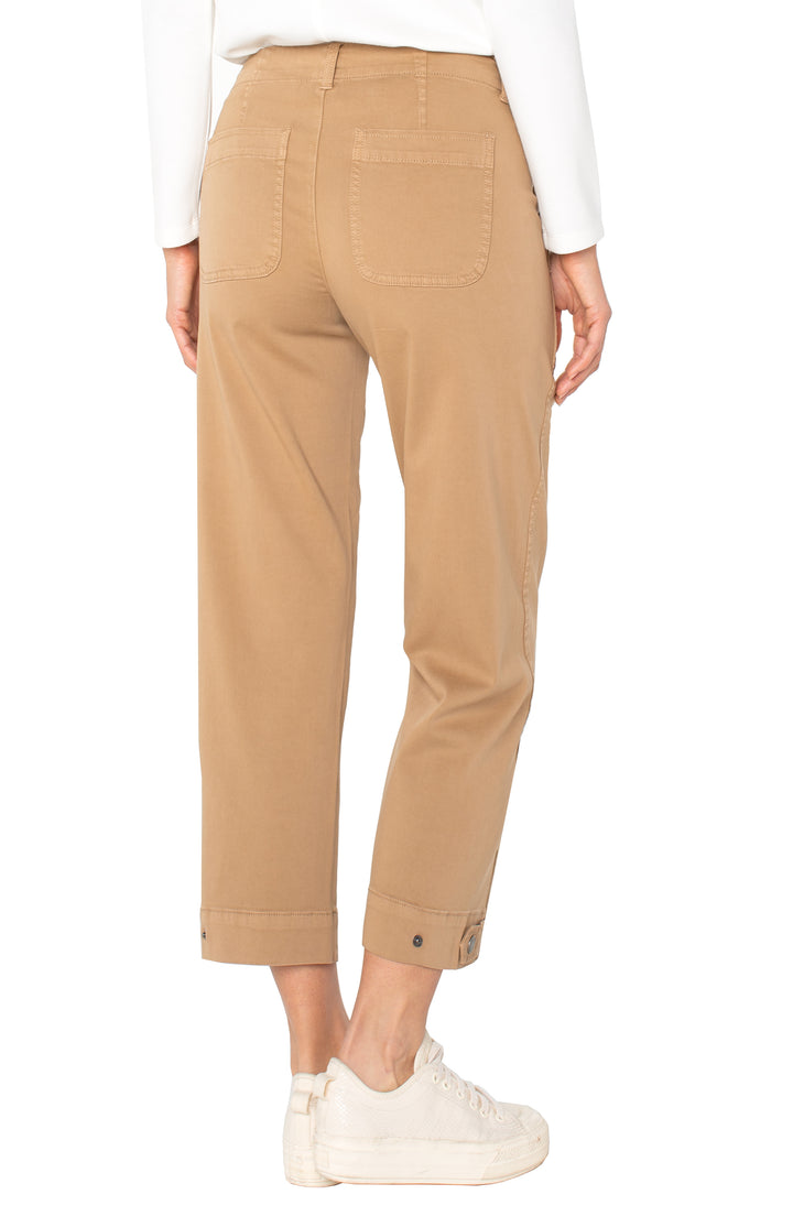 UTILITY CROP W/TAB HEM - DESERT CAMEL