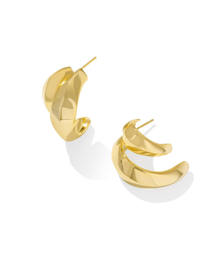 LIANA DOUBLE HOOP EARRINGS - GOLD