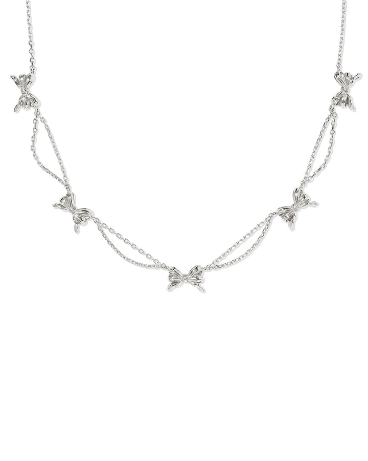KENDRA SCOTT BOW STRAND NECKLACE - SILVER