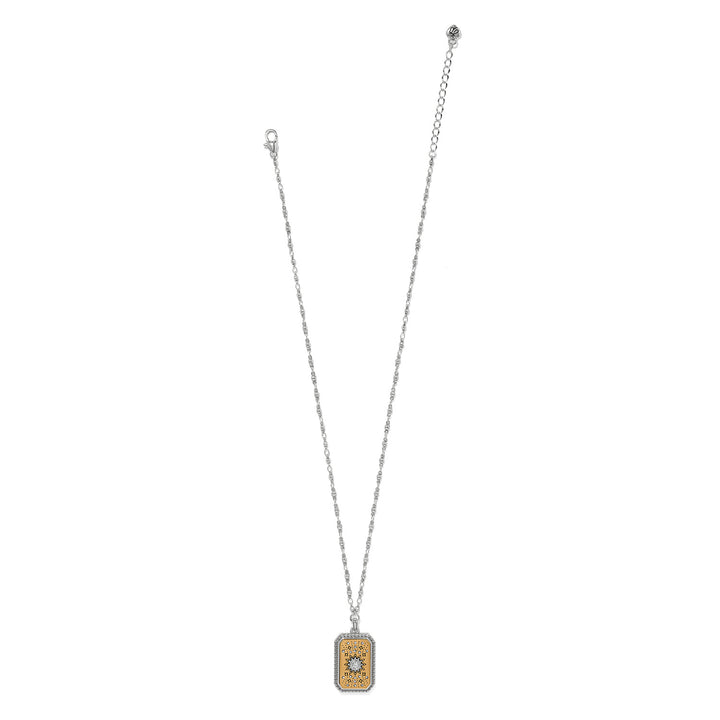 Mosaic Nova Tag Necklace - Silver-Gold