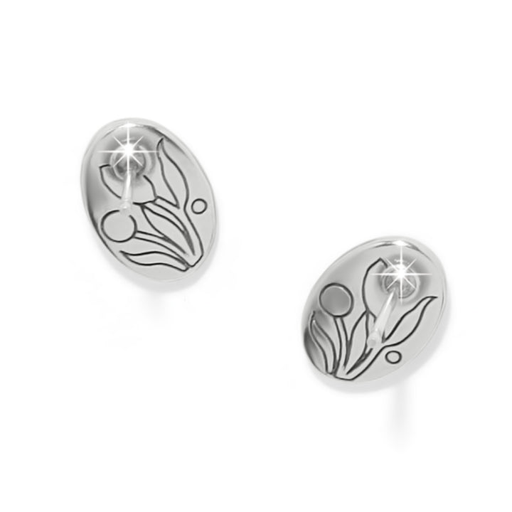 La Tulipe Post Earrings - Silver-Multi