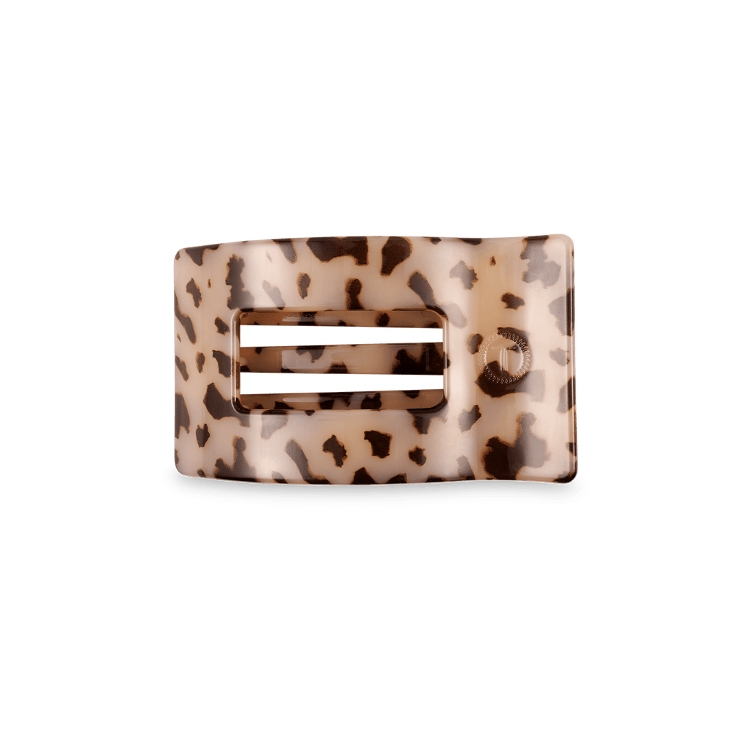 TELETIES SMALL FLAT RECTANGLE HAIR CLIP - BLONDE TORTOISE