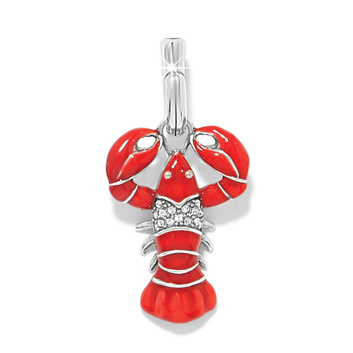 Pinch Me Lobster Charm - Silver-Red
