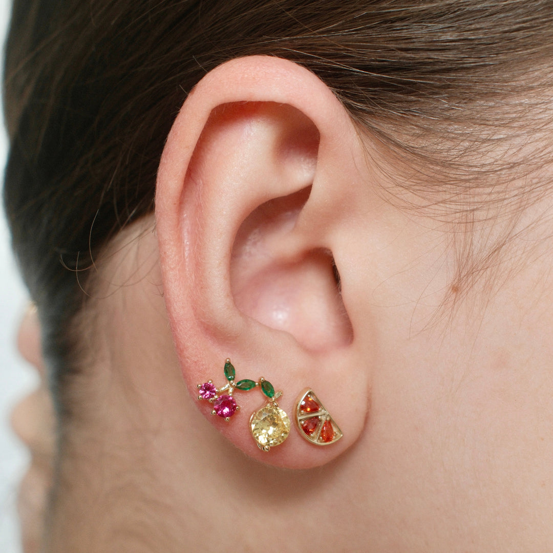 CHERRY STUDS - GOLD