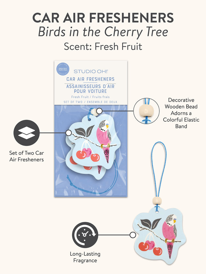 CAR AIR FRESHENER - BIRDS IN THE CHERRY TREE