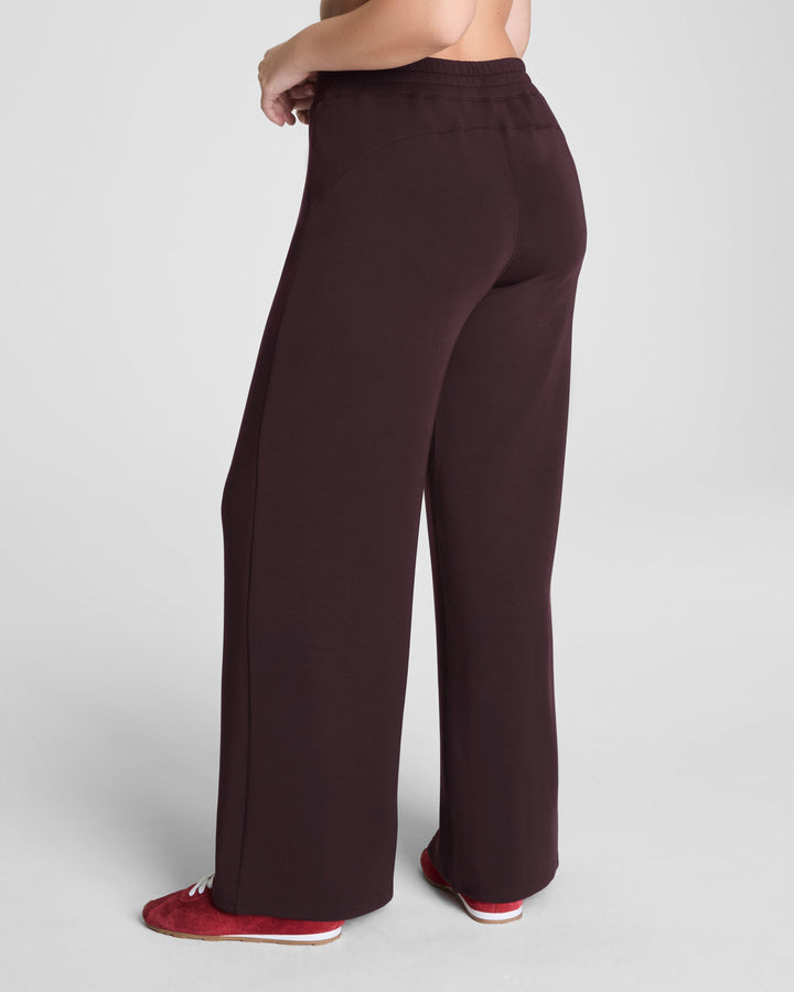 SPANX AIRESSENTIALS WIDE LEG PANT - TRUFFLE BROWN
