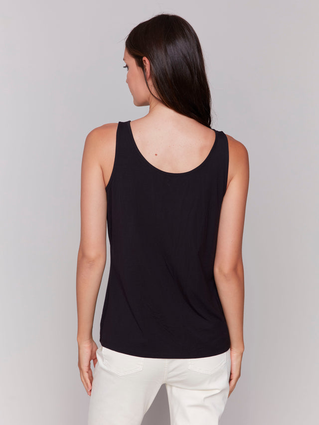BAMBOO REVERSIBLE CAMI - BLACK