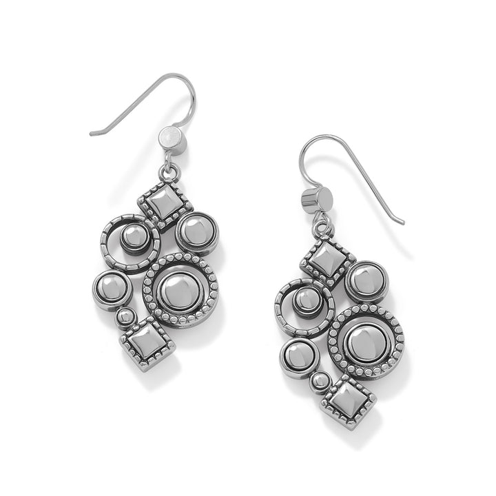 Halo Nova Cluster French Wire Earrings - Silver-Multi