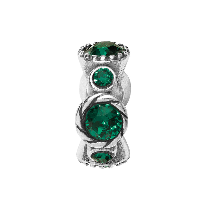 Halo Stargazer Spacer - Silver-Emerald
