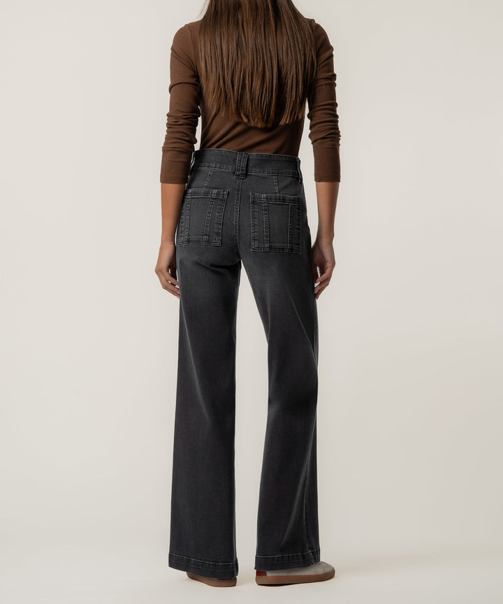 JODI HIGH RISE STRAIGHT LEG PORKCHOP FRONT POCKETS - INNOCENTLY - 31.75" INSEAM