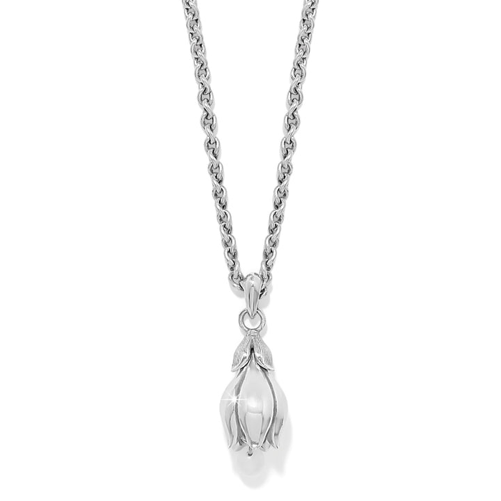 La Tulipe Petal Short Necklace - Silver