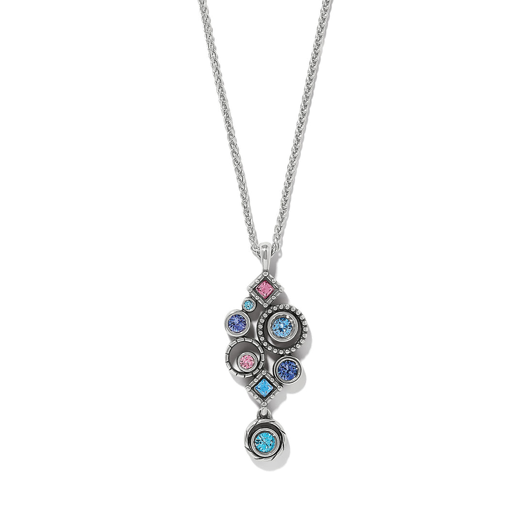 Halo Nova Cluster Necklace - Silver-Multi