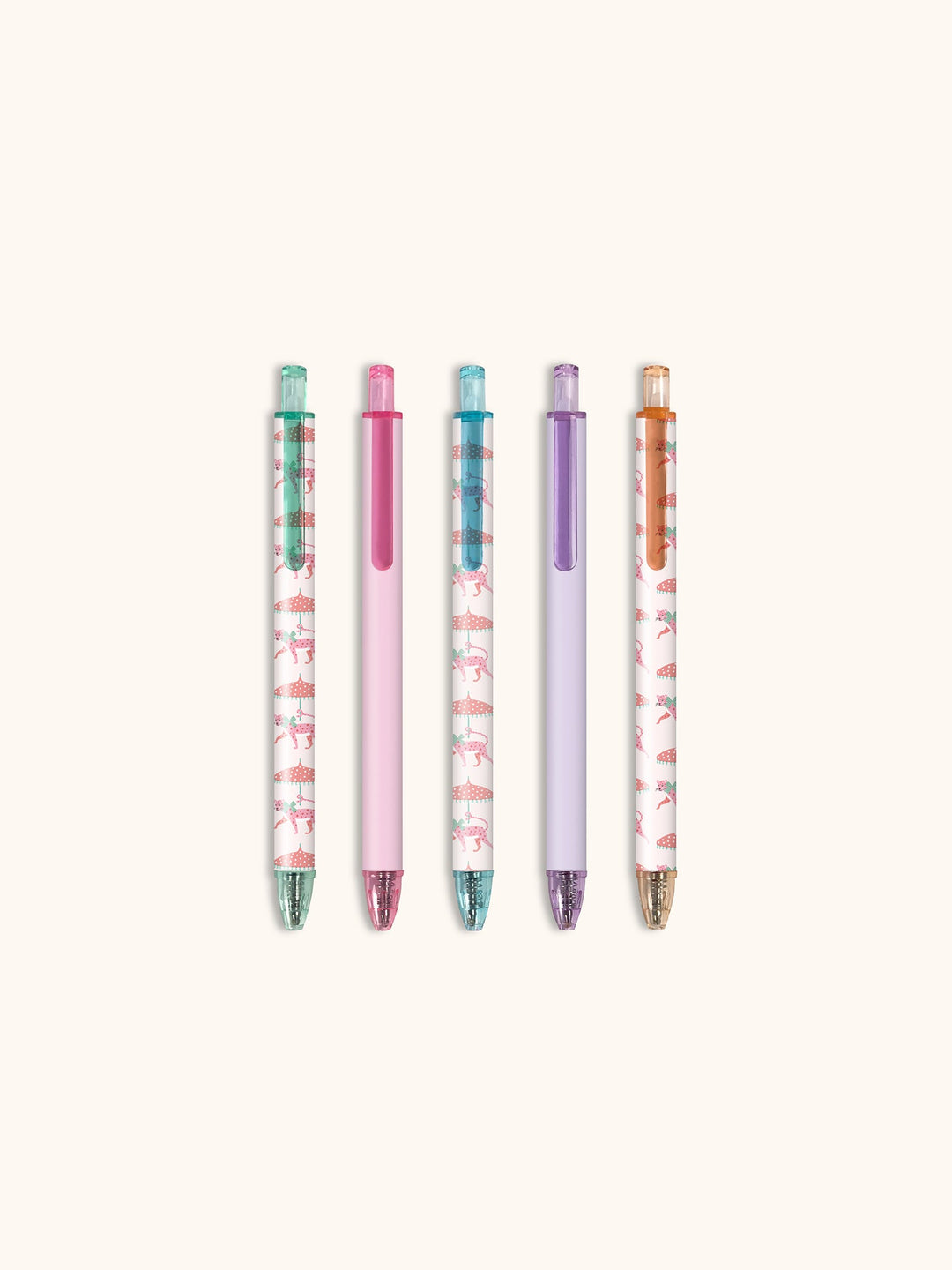 SOFT-TOUCH GEL PEN SET - LEOPARD ON PARADE