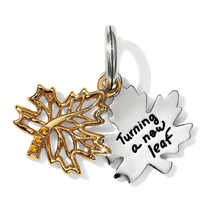 New Leaf Charm - Silver-Gold