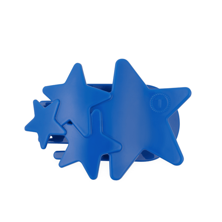 TELETIES LARGE FLAT HAIR CLIP - BLUE SHOOTING STARS