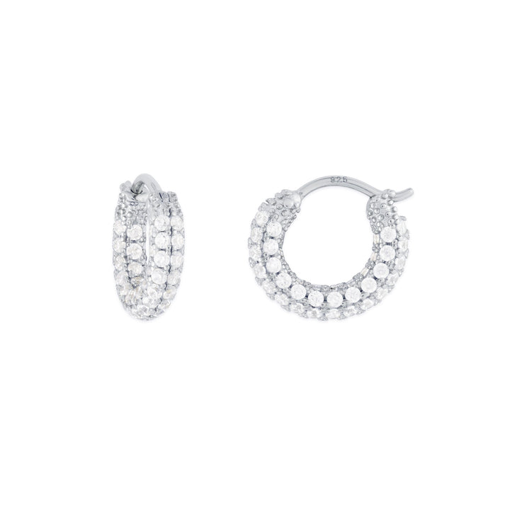 GENI CZ HUGGIES - SILVER