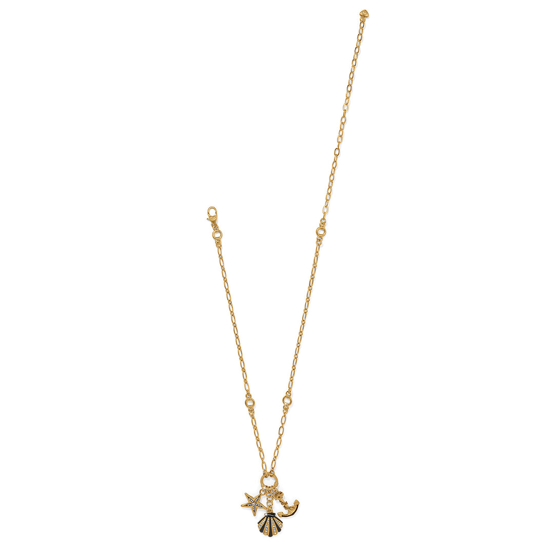 Twilight Waters Trio Necklace - Gold-Black