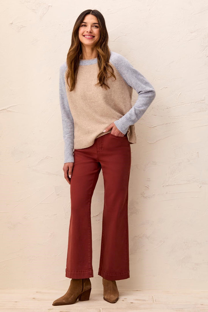 FLY FRONT 5 POCKET PANT - HENNA
