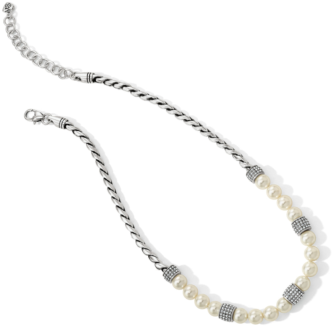 MERIDIAN SPHERES NECKLACE - PEARL/SILVER