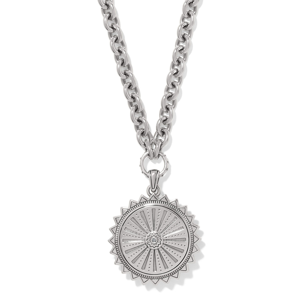 Mosaic Nova Pendant Necklace - Silver-Gold