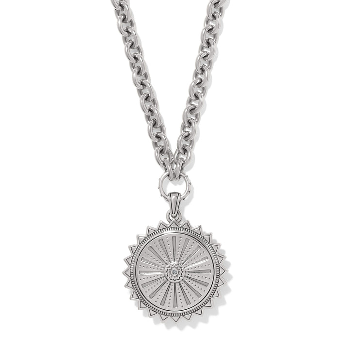 Mosaic Nova Pendant Necklace - Silver-Gold