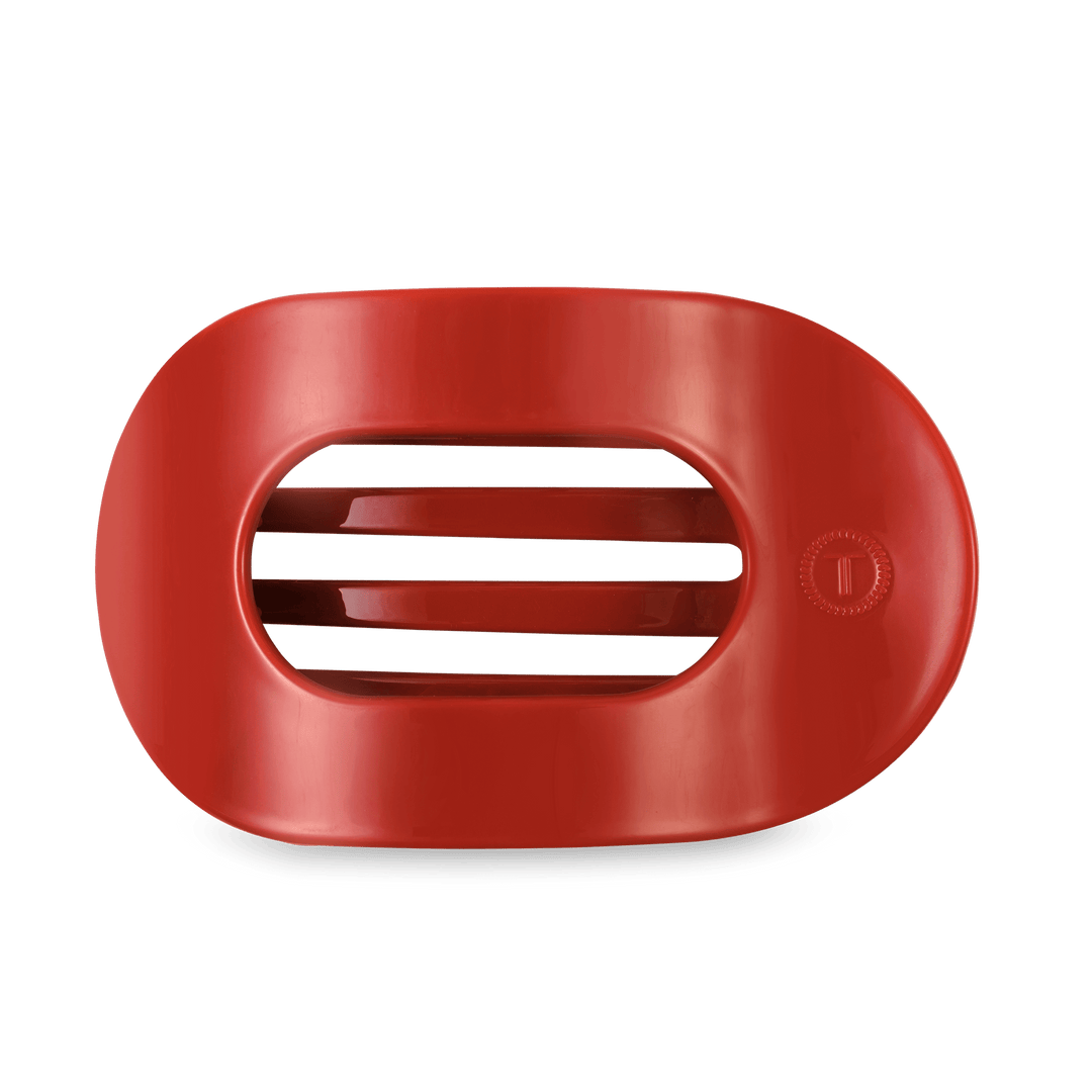 TELETIES LARGE FLAT ROUND HAIR CLIP - RED CARPET READY