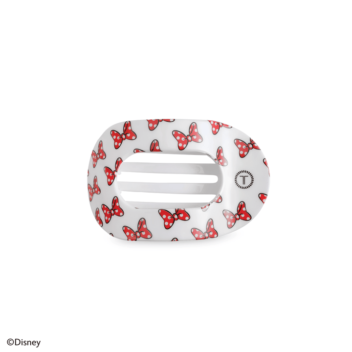 TELETIES SMALL FLAT ROUND HAIR CLIP - MINNIE MOUSE LOVES HER BOWS!