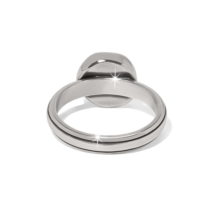Cascade Round Ring - Silver-Gold - Size 6