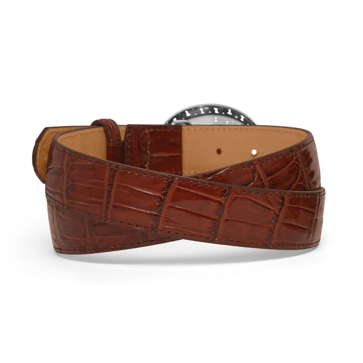 Filigree Ladies Belt - Dark Brown - Size LARGE
