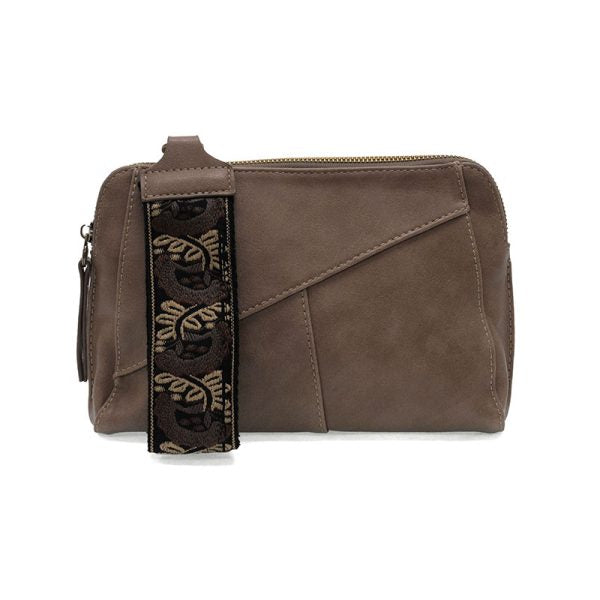 GIGI CROSSBODY W/WOVEN WRIST STRAP - TAUPE