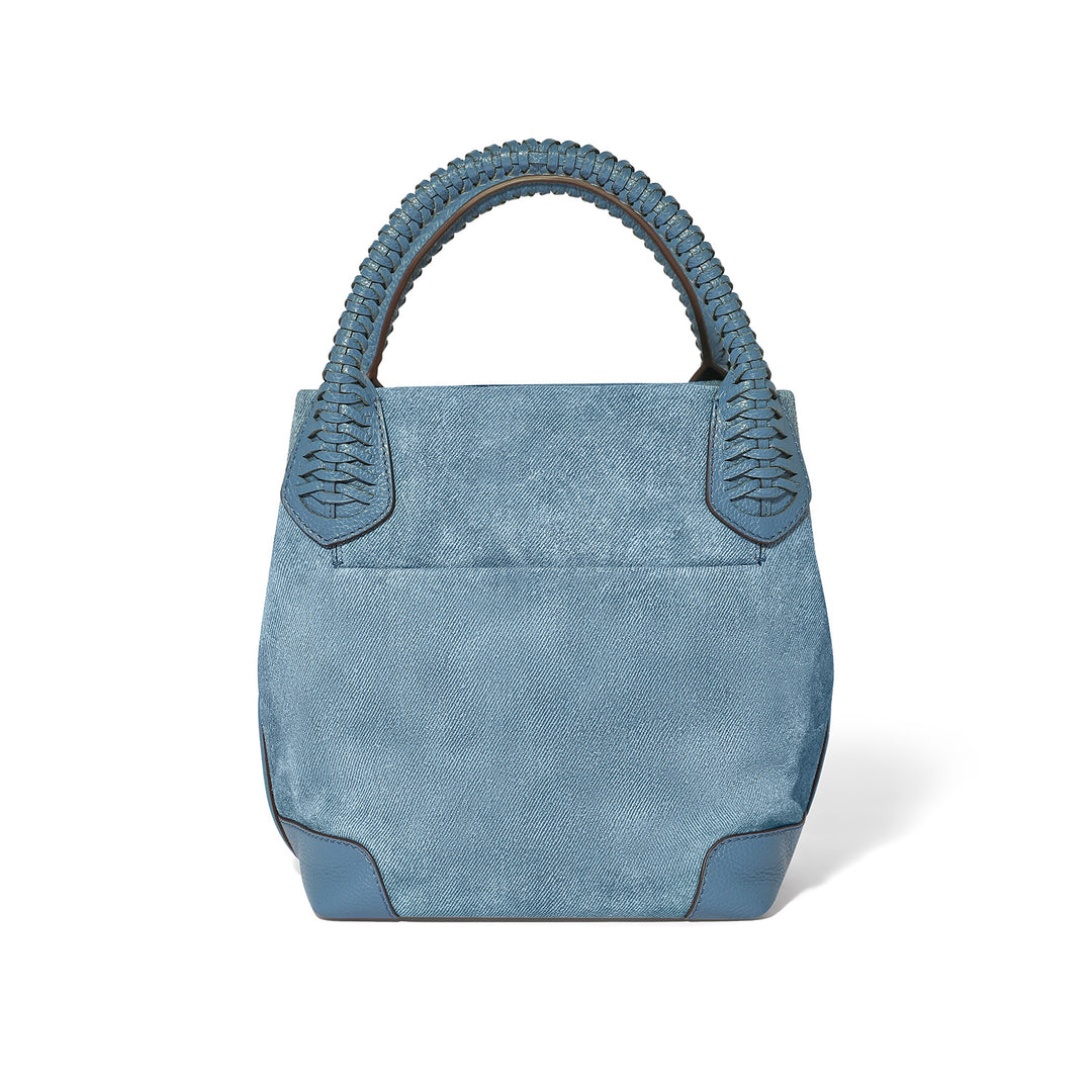 Reina Suede Medium Tote - Denim