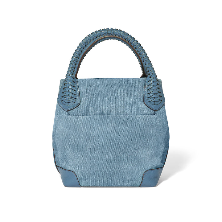 Reina Suede Medium Tote - Denim